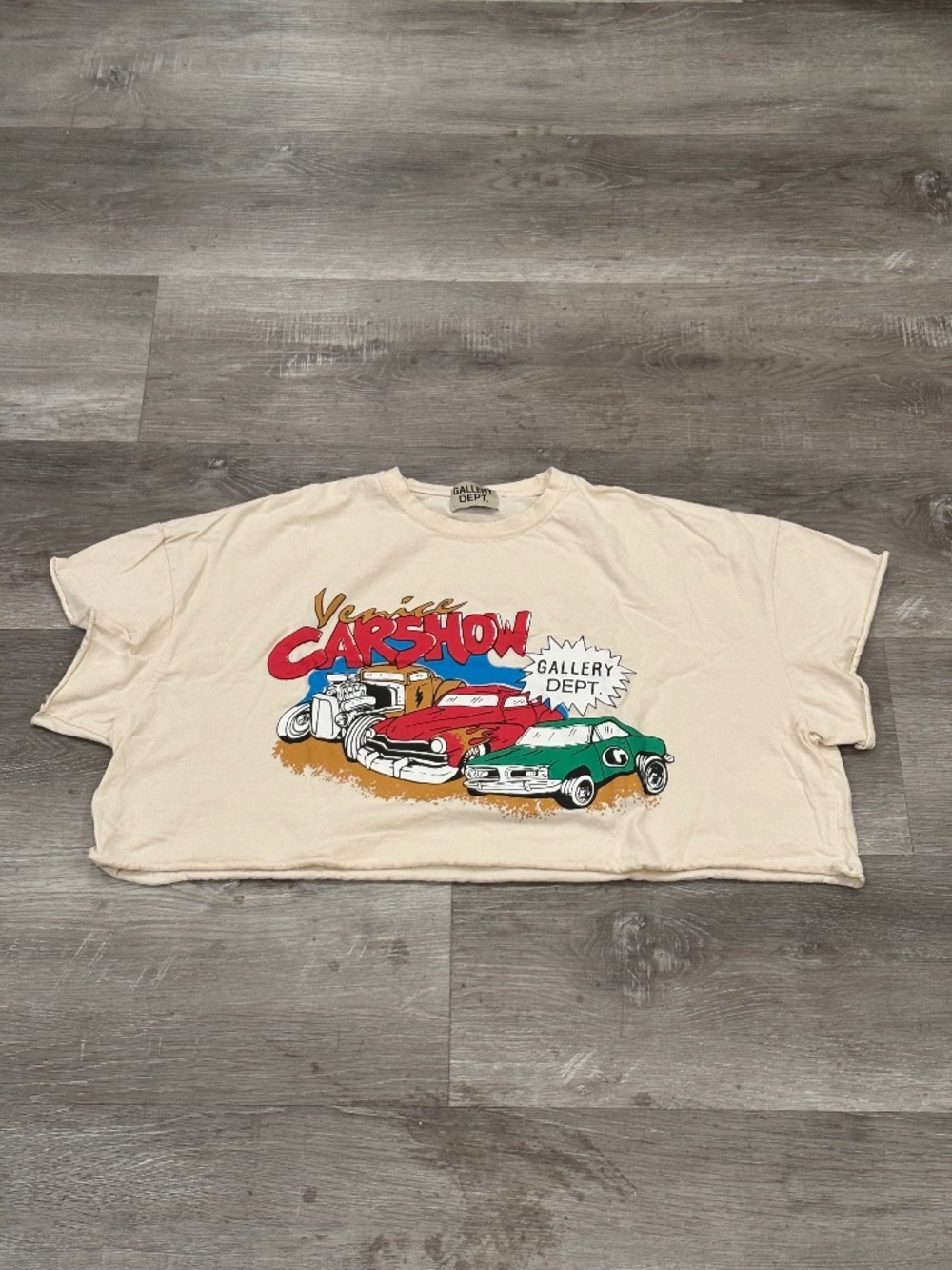 Gallery Dept Venice Car Show Tee Authentic Cropped Cotton Mens